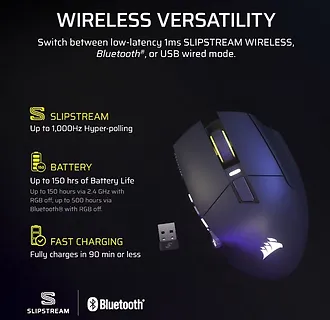 Corsair Mysz bezprzewodowa Scimitar Elite Wireless SE Gun Metal 33000 DPI