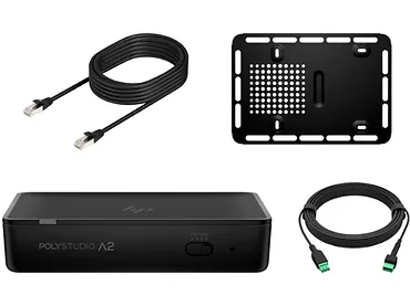 HP POLY Studio A2 Audio z przedłużaczem CAT6A i mikrofonowym oraz płyta montażowa