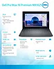Stacja robocza Dell Pro Max 16 Premium MA16250 W11P U7-265H|32GB|1TB|RTX PRO 1000Blackwell 8GB GDDR7|FgrPr|Cam&Mic|WLAN+BT|16.0 FHD+|6C|vPro/3YPS
