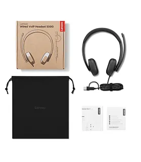Lenovo Zestaw sĹuchawkowy przewodowy VoIP 5000 4XD1R88995