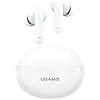 USAMS SĹuchawki bluetooth TWS E02 ANC+ENC white