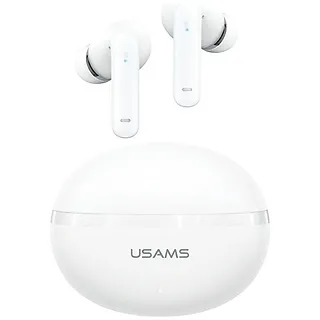 USAMS SĹuchawki bluetooth TWS E02 ANC+ENC white