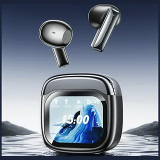 AWEI SĹuchawki bluetooth ENC TP100 5.4 TWS LCD czarne