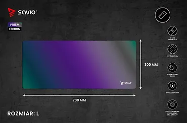 Podkładka 700x300x3mm SS Prism Edition L SAVIO