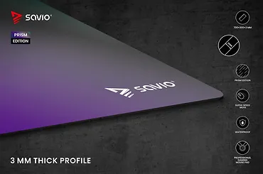 Podkładka 700x300x3mm SS Prism Edition L SAVIO