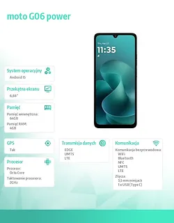 Motorola Smartfon moto G06 power 4/64GB Tapestry