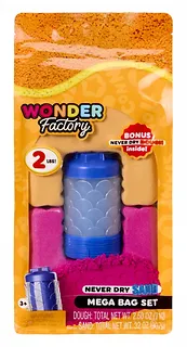 MGA Piasek kinetyczny Wonder Factory Never Dry Sand Bag, Pomarańczowy, czerwony