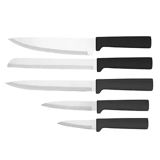 Feel-Maestro Zestaw noży + desek na podstawce MR-1412-BLACK