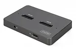 Digitus Stacja dokująca USB-C 3.2 Gen2 dla dysków SSD M.2 Duo NVMe oraz SATA (max. 2x 4 TB) z czytnikiem kart SD-Express 7.1 (max. 2 TB), czarna