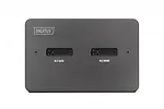 Digitus Stacja dokująca USB-C 3.2 Gen2 dla dysków SSD M.2 Duo NVMe oraz SATA (max. 2x 4 TB) z czytnikiem kart SD-Express 7.1 (max. 2 TB), czarna