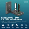 Digitus Stacja dokująca USB-C 3.2 Gen2 dla dysków SSD M.2 Duo NVMe oraz SATA (max. 2x 4 TB) z czytnikiem kart SD-Express 7.1 (max. 2 TB), czarna