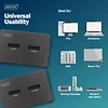 Digitus Stacja dokująca USB-C 3.2 Gen2 dla dysków SSD M.2 Duo NVMe oraz SATA (max. 2x 4 TB) z czytnikiem kart SD-Express 7.1 (max. 2 TB), czarna
