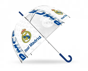 Kids Euroswan Parasolka przezroczysta manualna Real Madryt