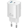 USAMS Ładowarka sieciowa T66 45W GaN CC290 USB-A + USB-C Fast charge
