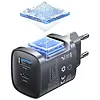 USAMS Ładowarka sieciowa T66 45W CC290 GaN Fast charge 1xUSB-A 1xUSB-C srebrny