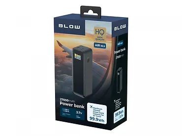 BLOW PowerBank AIR99.9 PD+QC 140W 27000mAh Czarny