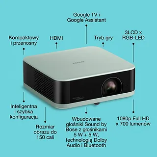 Epson Projektor mini laser EF-61G FHD/700L/5m:1/1.6kg zielony