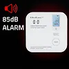 Qoltec Czujnik tlenku węgla z baterią | alarm 85dB | LED