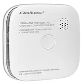 Qoltec Czujnik dymu z baterią | Tuya | Wi-Fi | alarm 85dB | LED
