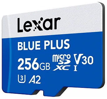 Lexar Karta pamięci microSD 256GB C10 A2 U3 V30 170MB/s Blue Plus