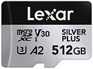 Lexar Karta pamięci microSD 512GB C10 A2 U3 V30 205/150MB/s Silver Plus