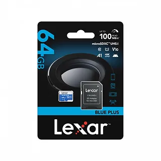 Lexar Karta pamięci microSD 64GB C10 A1 U3 V10 100MB/s Blue Plus