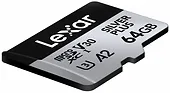 Lexar Karta pamięci microSD 64GB C10 A2 U3 V30 205/100MB/s Silver Plus