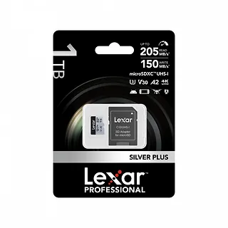 Lexar Karta pamięci microSD 1TB C10 A2 U3 V30 205/150MB/s Silver Plus