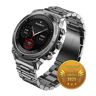 Garett Electronics Smartwatch Atom srebrny stalowy