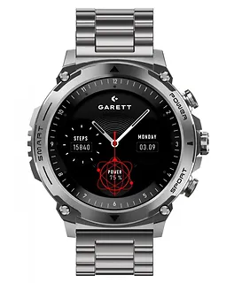 Garett Electronics Smartwatch Atom srebrny stalowy