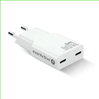 everActive Ładowarka sieciowa SUPER SLIM QC 4+ 30W 2XUSB-C biała SC-385Q