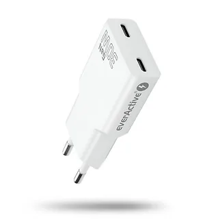 everActive Ładowarka sieciowa SUPER SLIM QC 4+ 30W 2XUSB-C biała SC-385Q