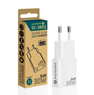 everActive Ładowarka sieciowa SUPER SLIM QC 4+ 30W 2XUSB-C biała SC-385Q