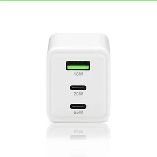 everActive Ładowarka sieciowa GAN QC 4+ 65W 1XUSB 2XUSB-C biała SC-655Q