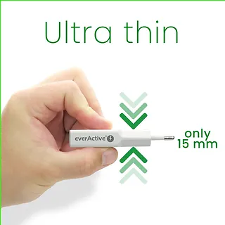 everActive Ładowarka sieciowa SUPER SLIM QC 3.0 20W 1XUSB 1XUSB-C biała SC-340Q