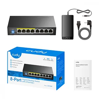 Cudy Przełącznik GS1008P 8-Port Gigabit PoE+ Switch 60W