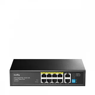 Cudy Przełącznik GS1010P 8-Port Gigabit PoE+ Switch, 2 Gigabit Uplink   Ports 120W