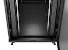 Lanberg Szafa instalacyjna rack stojąca 19 cali 47U 800x1200 czarna drzwi    perforowane LCD (flat pack) V2