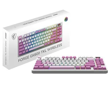 MSI Klawiatura gamingowa Forge GK600 TKL W Violet US