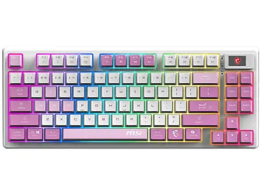 Klawiatura gamingowa bezprzewodowa MSI Forge GK600 TKL W Violet US