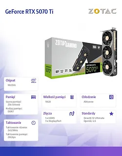 ZOTAC Karta graficzna GeForce RTX 5070 Ti SOLID SFF 16GB GDDR7 256bit 3DP/HDMI