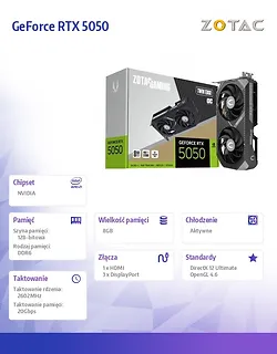 ZOTAC Karta graficzna GeForce RTX 5050 TWIN EDGE OC 8GB GDDR6 128bit 3DP/HDMI