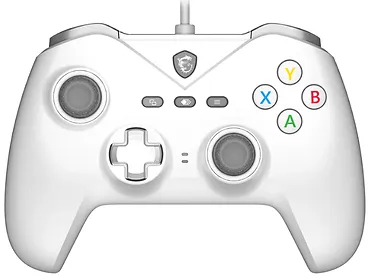 Gamepad kontroler przewodowy MSI Force GC200 biały, wiele platform USB 3.0