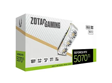 ZOTAC Karta graficzna GeForce RTX 5070 Ti SOLID CORE OC 16GB GDDR7 256bit 3DP/HDMI biała