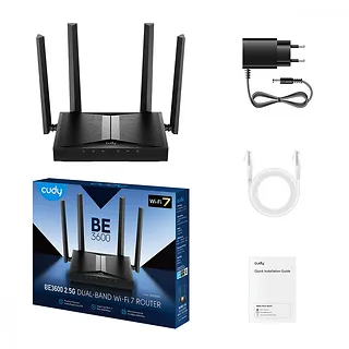 Cudy Router WR3600H Mesh 2.5G WiFi 7 BE3600 802.11be/ax/ac/a/b/g/n, 2882Mbps at 5GHz+ 688Mb