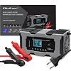 Qoltec Mikroprocesorowa ładowarka 12V 10A | Prostownik z funkcją naprawy do akumulatora AGM GEL LiFePO4 | LCD