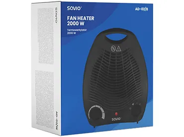 Termowentylator 2000 W, czarny SAVIO AD-02/B