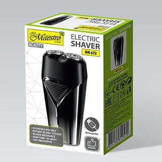 Feel-Maestro Golarka męska podróżna 2 głowice, USB  MR-672