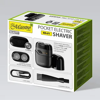 Feel-Maestro Golarka męska podróżna 2 głowice, USB  MR-671