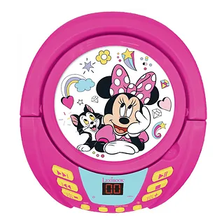 Lexibook Myszka Minnie Mini Przenośny odtwarzacz CD - Boombox dla dzieci, efekty świetlne